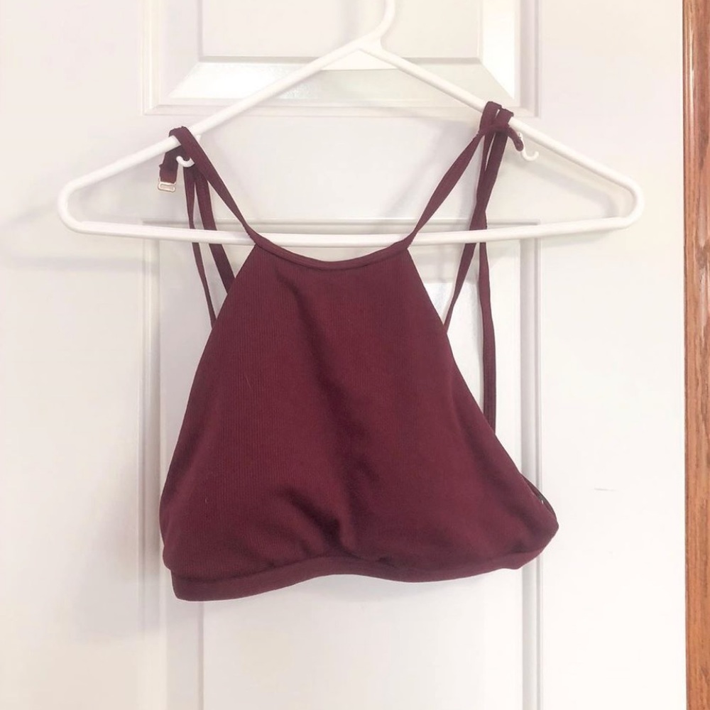 Pacsun burgundy halter top